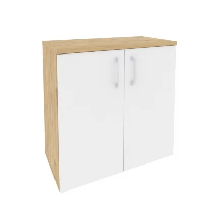 Шкаф низкий широкий (2 низких фасада ЛДСП) ОНИКС О.СТ-3.1 Тиквуд светлый/белый / ONIX O.ST-3.1_0