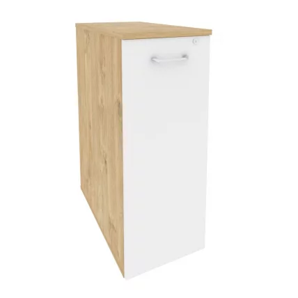 Тумба высокая выдвижная приставная / опорная ОНИКС О.ВТПО-8 Тиквуд Светлый/Белый / ONIX O.VTPO-8_0