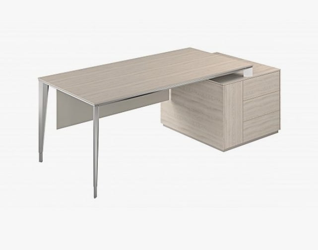 Стол под опорную тумбу 800 Атлас НЗ-0110.ЙН.АЛ Ясень Наварра Алюминий / Atlas NZ-0110.YN.AL_3