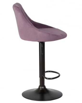 Стул барный ДОБРИН ЛОГАН БЛАCК (пудрово-сиреневый велюр (МДЖ9-52)) 2 шт / DOBRIN LOGAN BLACK (MJ9-52))_3