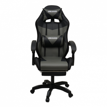 Кресло 908 КИНГКУЕЕН цвет черный/темно серый с массажем и подсветкой 908-блаcк-дгрей-масс / KINGQUEEN 908-black-dgrey-mass_2