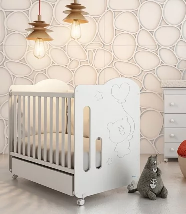 Кровать Микуна Глобито 120кс60 Вхите / Micuna Globito 120x60 White_1