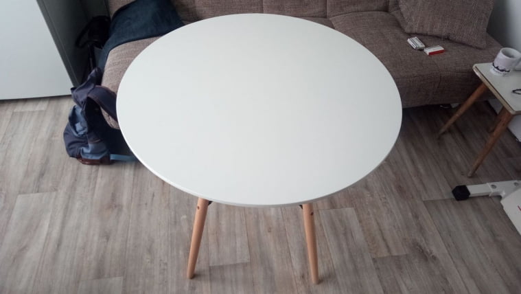 Стол обеденный СТ-001 Белый 900мм / ST-001_2