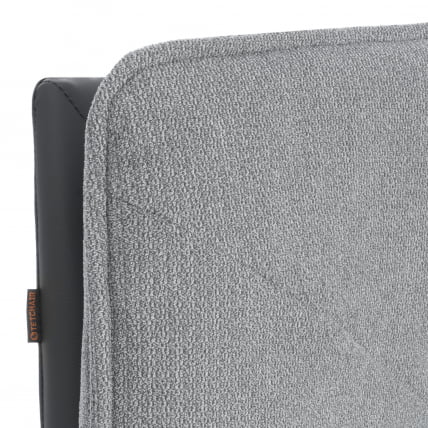 Кресло лаунж Космо велюр/букле/экокожа, ВТ шапе силвер/графит / Cosmo VT shape silver/графит_8