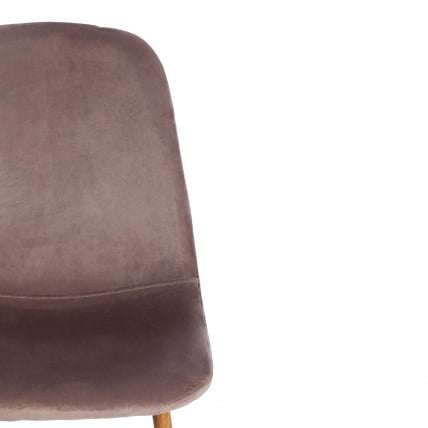 Стул БРЕЕЗЕ (мод. 4724) металл/вельвет, 44х48х87см, серо-бежевый/натуральное дерево / BREEZE (mod._5