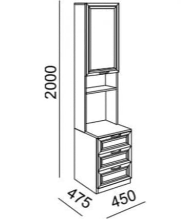 Стеллаж для принтера Модуль №10 Ясень шимо светлый/белый_1