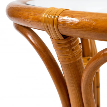 Комплект ПЕЛАНГИ 02/15 ( стол со стеклом + 4 кресла ) [без подушек] ротанг, кресло 65х65х77см, стол диаметр 64х61см, Хоней (мед) / PELANGI Honey_11