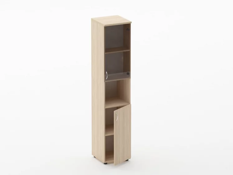 Шкаф высокий со стеклом и нишей Твин 16.16.16Пр Туя / Twin_1