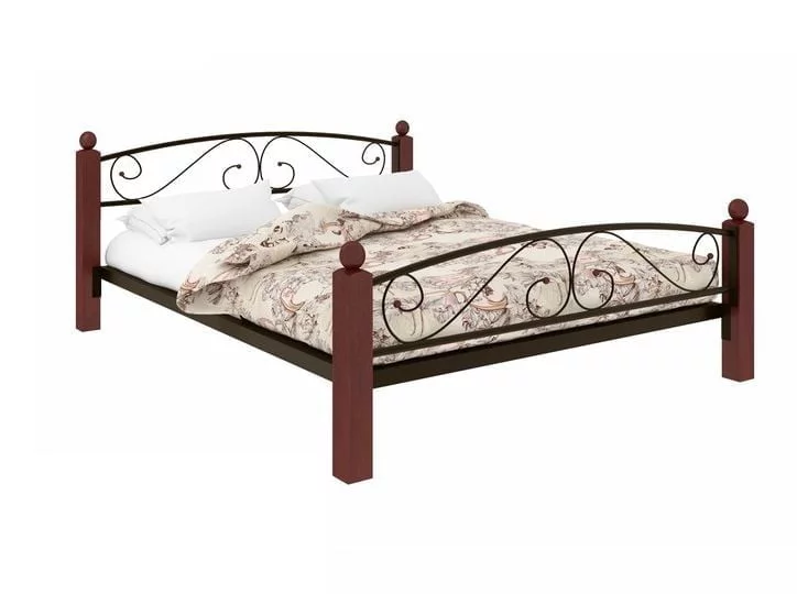 Кровать Вероника Лукс Плус 1400х2000 Коричневая / Lux Plus_0