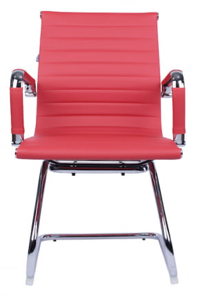 Кресло для посетителей Лео CФ экокожа Красный / Leo CF_2