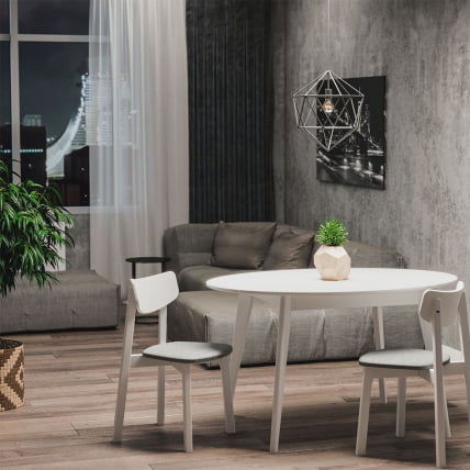 Стул с мягким сиденьем Вега Бируза жаккард Дуб золотой / Biruza_4