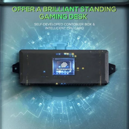 Геймерский стол c электрической регулировкой по высоте ЕУРЕКА ЕРК-ЕГД-С62Б Черный с РГБ / c EUREKA ERK-EGD-S62B RGB_7