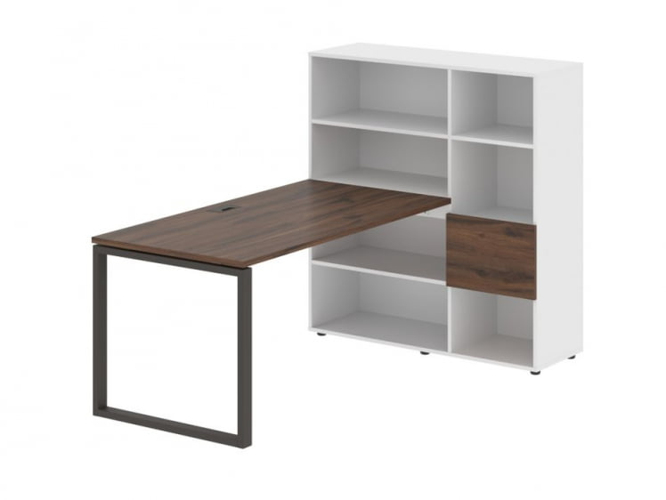 Рабочая станция ЕДИС ЕКРСТ 1215 Дуб Денвер темный Мокко Белый / EDIS EQRST_0