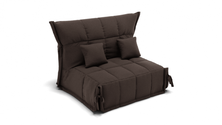 Диван Джаз 1400 (ЗР) Цвет фасада: Коричневый; Тип: Прямой; Материал фасада: Металл/Велюр_0