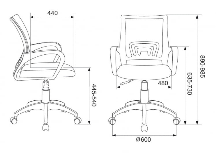 Кресло офисное Бюрократ CХ-В695НЛТ Темно-синий / CH-W695NLT_4