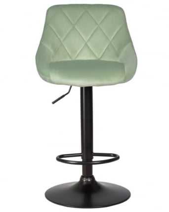 Стул барный ДОБРИН ЛОГАН БЛАCК (мятный велюр (МДЖ9-87)) 2 шт / DOBRIN LOGAN BLACK (MJ9-87))_6