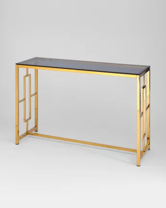 Консоль БРУКЛИН 120кс40 Золото стекло смоке / 120x40 smoke_1