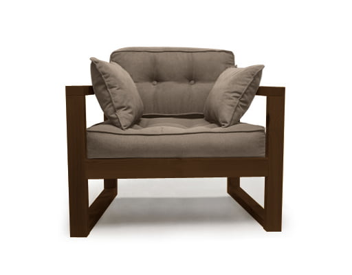 Диван одноместный ДЕмоку Д-1 бежевый_темный дуб / DEmoku_0