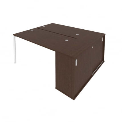 Рабочая станция с опорным шкафом-купе Метал Сйстем Б.РС-СШК-1.3 Венге/Белый / Metal System_0