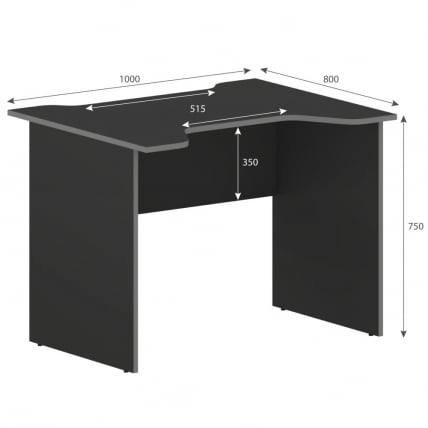 Игровой компьютерный стол СКИЛЛЛ СКЛ 100CА антрацит/металлик / SKILLL SKL 100CA_3