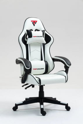 Кресло спортивное ТопЧаирс Шадов бело-черный / TopChairs Shadow_1