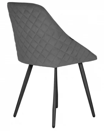 Стул обеденный ДОБРИН СТЕЛЛА (ЭМАЛЬ ЧЕРНЫЙ МУАР велюр Катаниа Стоне) / DOBRIN STELLA Catania Stone)_5