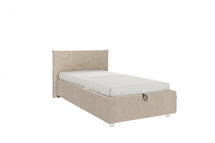 Кровать 0.9 Бест с подъем. механизмом ЗП.КМ0.9-02 капучино (велюр) / ZP.KM0.9-02_0