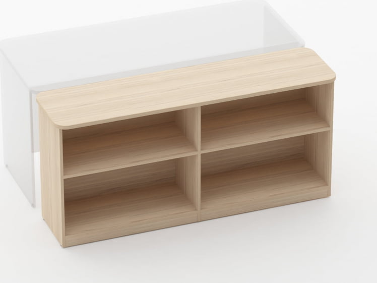 Тумба приставная к столу Глассй 3.18.104 Дуб молочный / Glassy_1