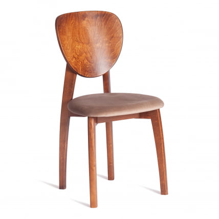 Стул ДИАМАНТЕ мягкое сидение бук, 42кс42кс85см, коричневый, ткань Тенерифе Моcко / DIAMANTE 42x42x85см, Tenerife Mocco_0