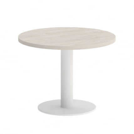 Стол журнальный круглый ХОМЕ ОФФИCЕ ВР.СП-5-60.1Г Денвер Светлый/Белый металл / HOME OFFICE VR.SP-5-60.1G_0