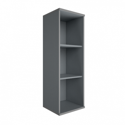 Стеллаж средний узкий Рива А.СУ-2 Клен/Металлик / Riva_0