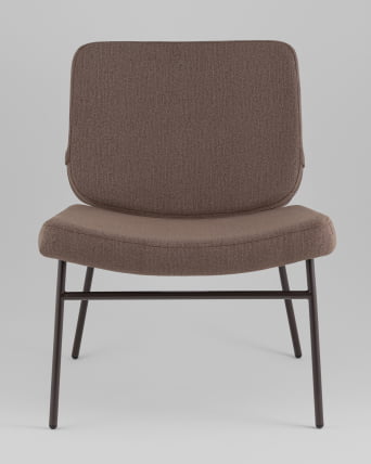 Кресло Эбигейл велюр коричневый, каркас серо-коричневый_2