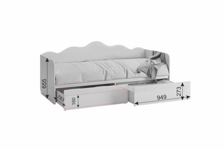 Кровать Чудо МДВ-07 Белый рамух / MDW-07_6