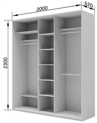 Шкаф-купе Хит-23-20-555 Дуб млечный_1