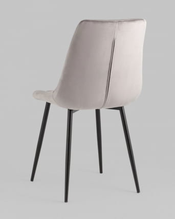 Стул Флекс Нев велюр светло-серый 2шт / New_4