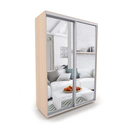 Шкаф-купе 2-х дверный Акцент-Сим З 1000х600 Дуб молочный_0