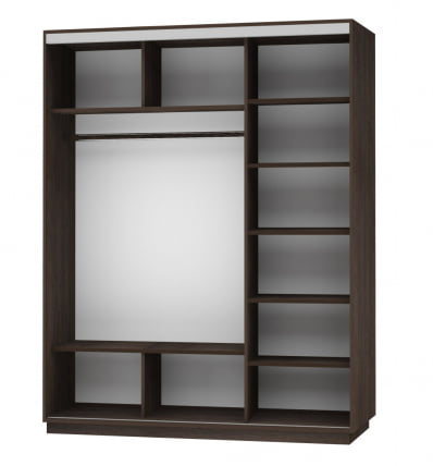 Шкаф-купе трехдверный Экспресс Трио Элемент 1800х2400х Дуб венге / 1800х2400h_1