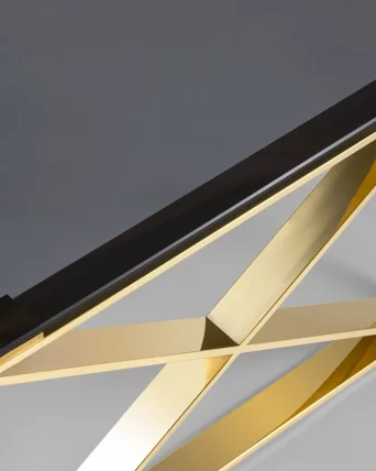 Журнальный стол КРОСС 120кс60 Золото (стекло смоке) / 120x60 smoke)_5