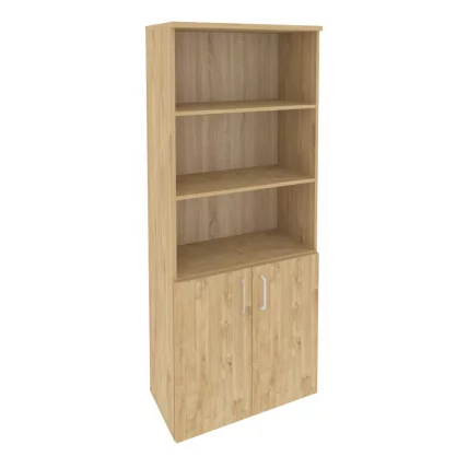 Шкаф высокий широкий (2 низких фасада ЛДСП) ОНИКС О.СТ-1.1 Тиквуд Светлый / ONIX O.ST-1.1_0