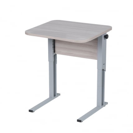 Парта одноместная рост 3-7 эргономичная Дуб Вотан/Металл Серый_1