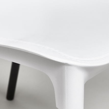 Стул ГЕНИУС (мод 75) металл/пластик, 46кс56кс84cм, белый/черные ножки / GENIUS (mod 46x56x84cм,_8