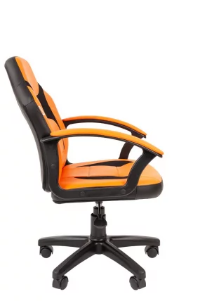 Детское кресло CХАИРМАН ТИН (КИДС) 110 черный пластик Черный-оранжевый / CHAIRMAN (KIDS)_2