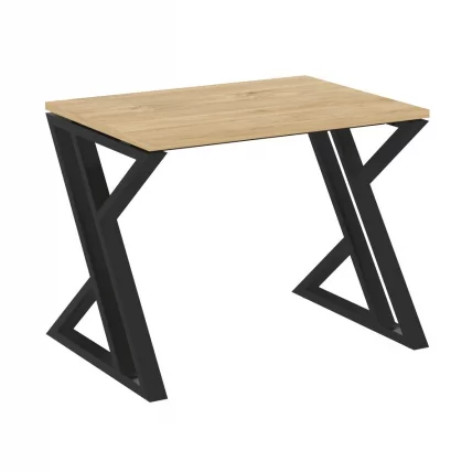 Стол рабочий ЛОФТ ВР.Л-СРЗ-1.7 Металл черный Тиквуд светлый / LOFT VR.L-SRZ-1.7_0