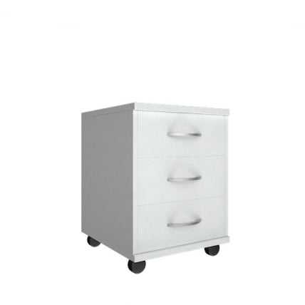 Тумба подкатная (3 ящика, с замком) Рива А.ТМ-3 Белый / Riva_0