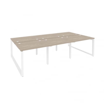 Рабочая станция на О-образном м/к ОНИКС О.МО-Д.РС-6.1.8 Дуб Аттик/Белый / ONIX O.MO-D.RS-6.1.8_0