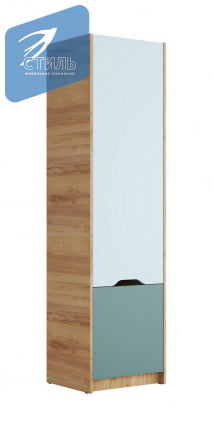 Шкаф РИCХ ШК-001 Мята/Сумеречный голубой/дуб крафт золотой / RICH_1