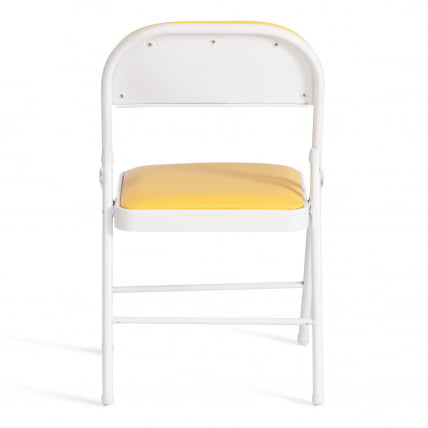 Стул складной ФОЛДЕР (мод. 3022Г) каркас: металл, сиденье/спинка: экокожа, 46.5 х 47.5 х 79 см, йеллов (желтый) / вхите (белый) / FOLDER (mod. 3022G) yellow white_3