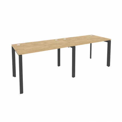 Рабочая станция на П-образном м/к ОНИКС О.МП-РС-2.2.7 Тиквуд Светлый/Антрацит / ONIX O.MP-RS-2.2.7_0