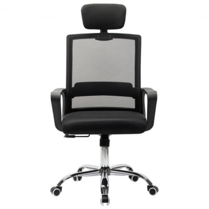 Кресло CРОМЕКС (КРОМЕКС) Дебут CХ-697 ХРОМ сетка/ткань ТВ черное / CROMEX Debut CH-697 TW_8