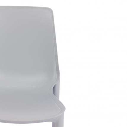 Стул ГЕНИУС (мод 75) металл/пластик, 46кс56кс84cм, серый/ножки хром / GENIUS (mod 46x56x84cм,_5